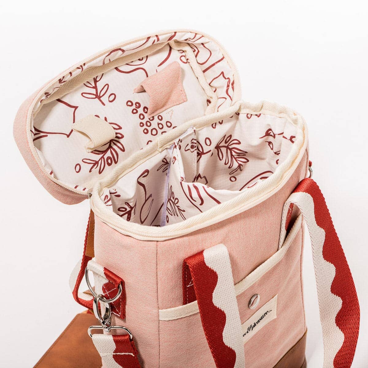 The Wine Cooler Tote Bag - Rivie Pink Wine Cooler Tote Bag Business & Pleasure Co.
