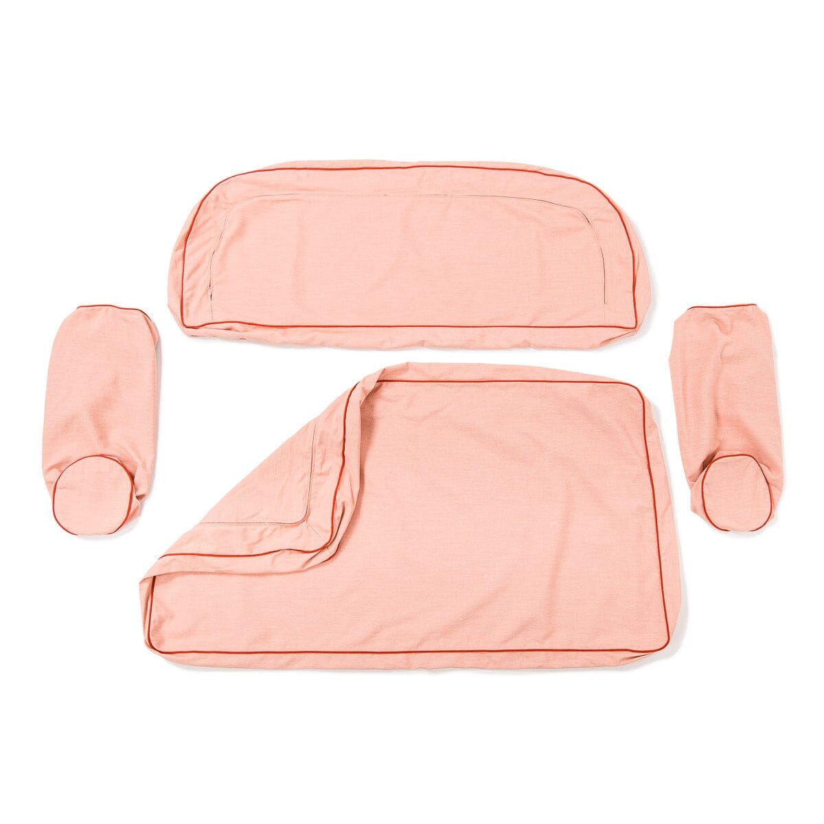 The Al Fresco Love Seat Cushion Cover Set - Rivie Pink Al Fresco Love Seat Cushion Set Business & Pleasure Co.