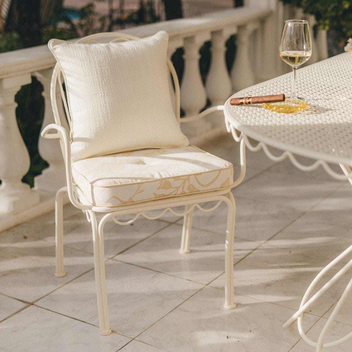 Product image of The Al Fresco Dining Chair Cushion - Hanalei Bay Natural Jacquard Al Fresco Dining Chair Cushion Business & Pleasure Co Aus