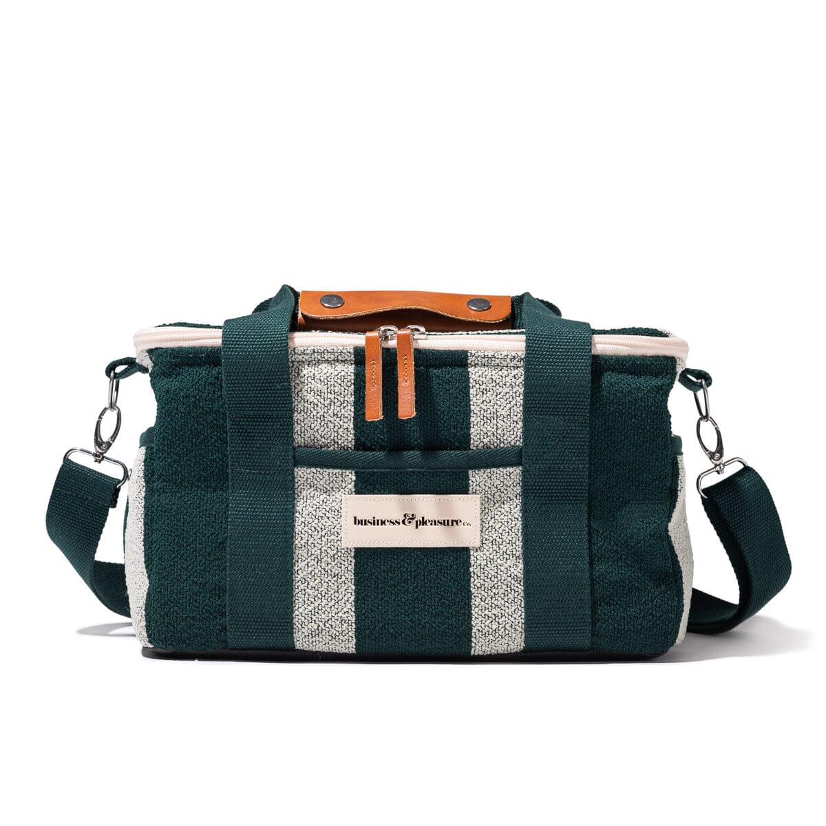 The Premium Cooler Bag - Terry Green Stripe Premium Cooler Bag Business & Pleasure Co Aus