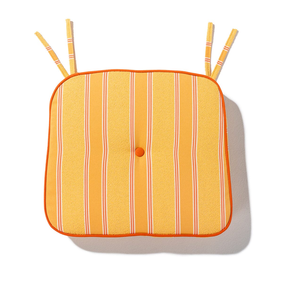 The Al Fresco Dining Chair Cushion - Bistro Papaya Stripe Al Fresco Dining Chair Cushion Business & Pleasure Co Aus