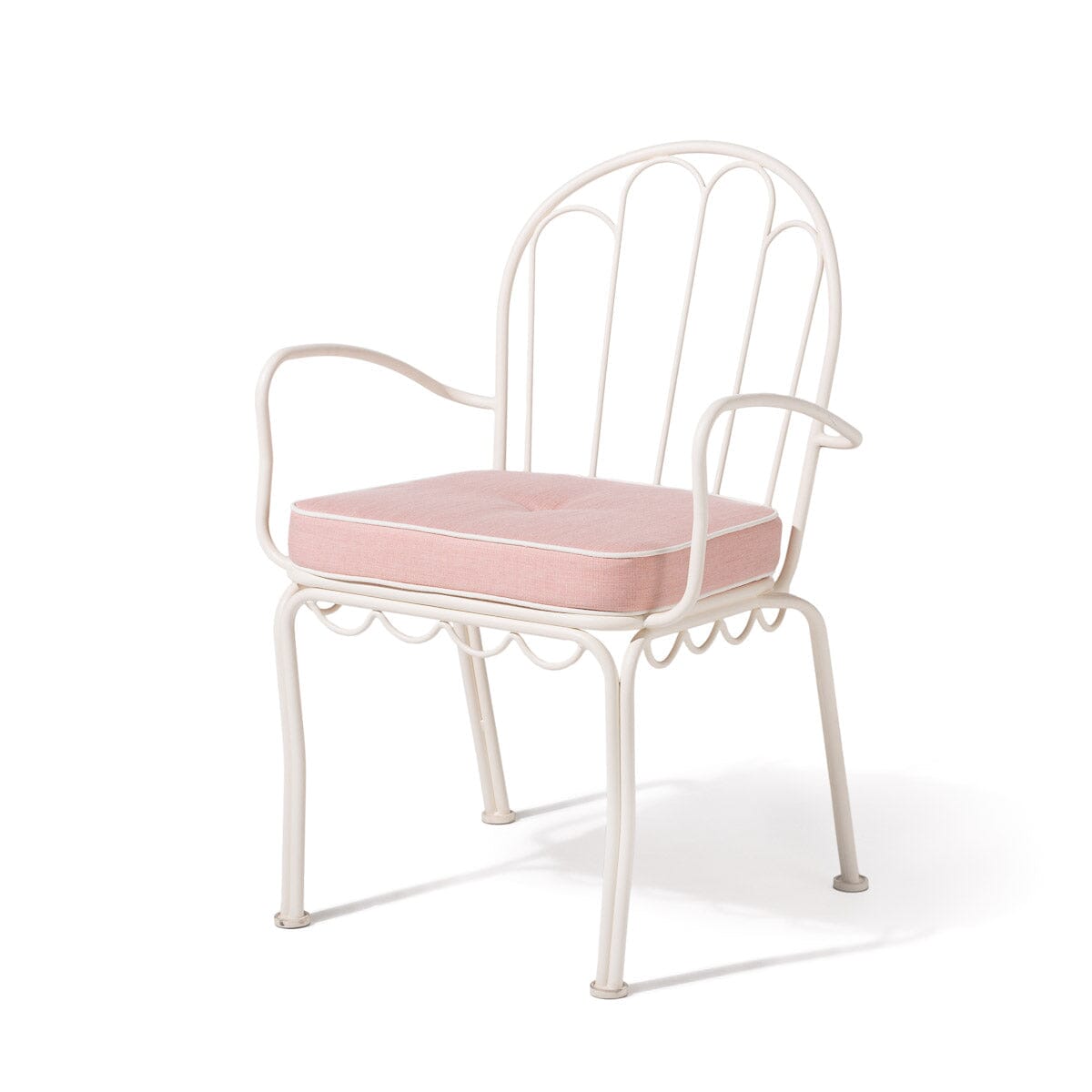 The Al Fresco Dining Chair & Cushion by Amanda Lindroth Al Fresco Dining Chair Kit B&P by Amanda Lindroth Palm Pink Antique White