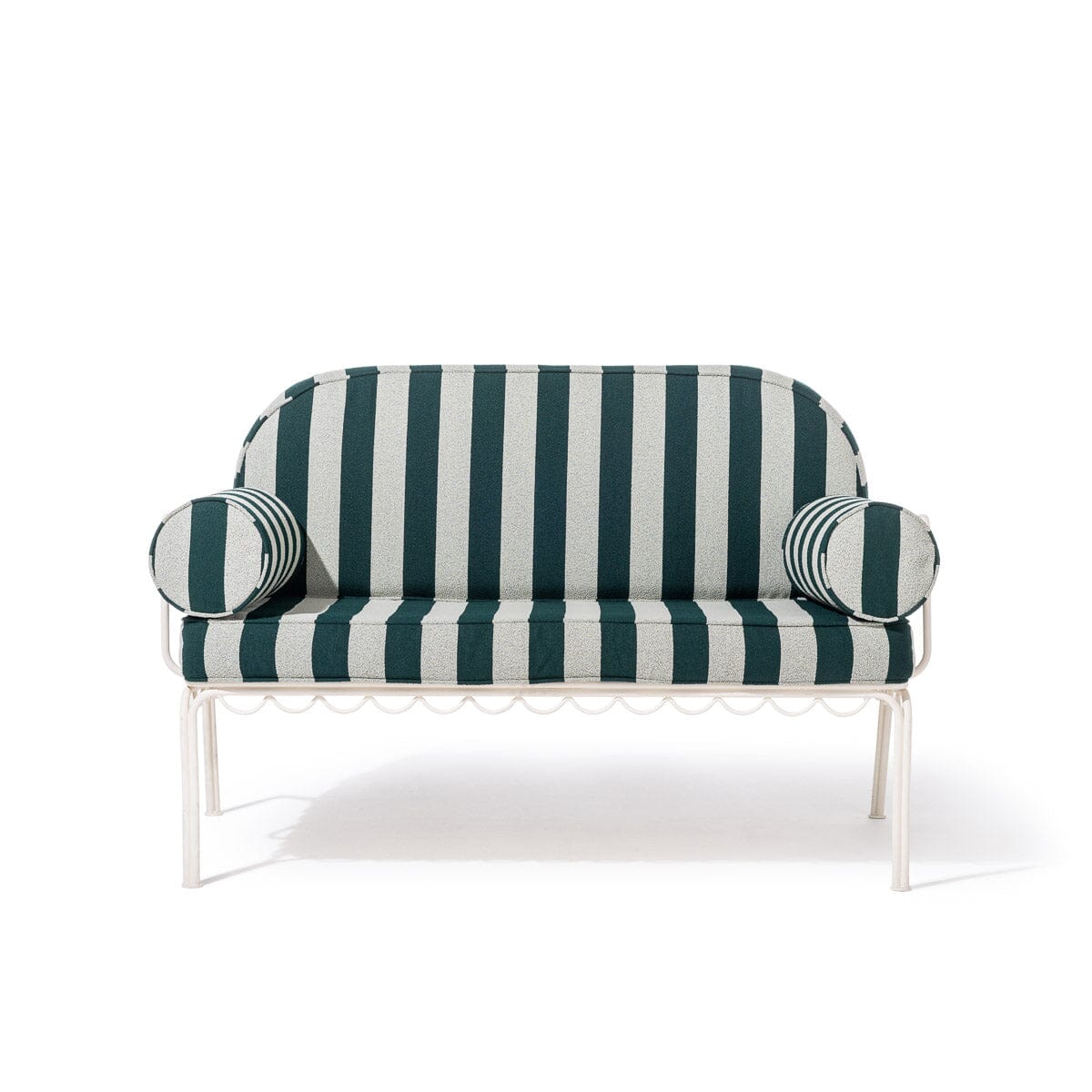 Product image of The Al Fresco Love Seat Antique White & Terry Green Stripe Al Fresco Love Seat Kit Business & Pleasure Co Aus