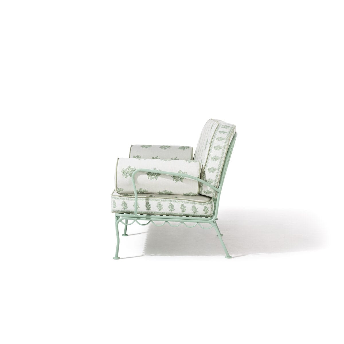 The Al Fresco Sofa by Amanda Lindroth in Jaipur Green | Sage Green Frame Al Fresco Sofa Kit B&P by Amanda Lindroth