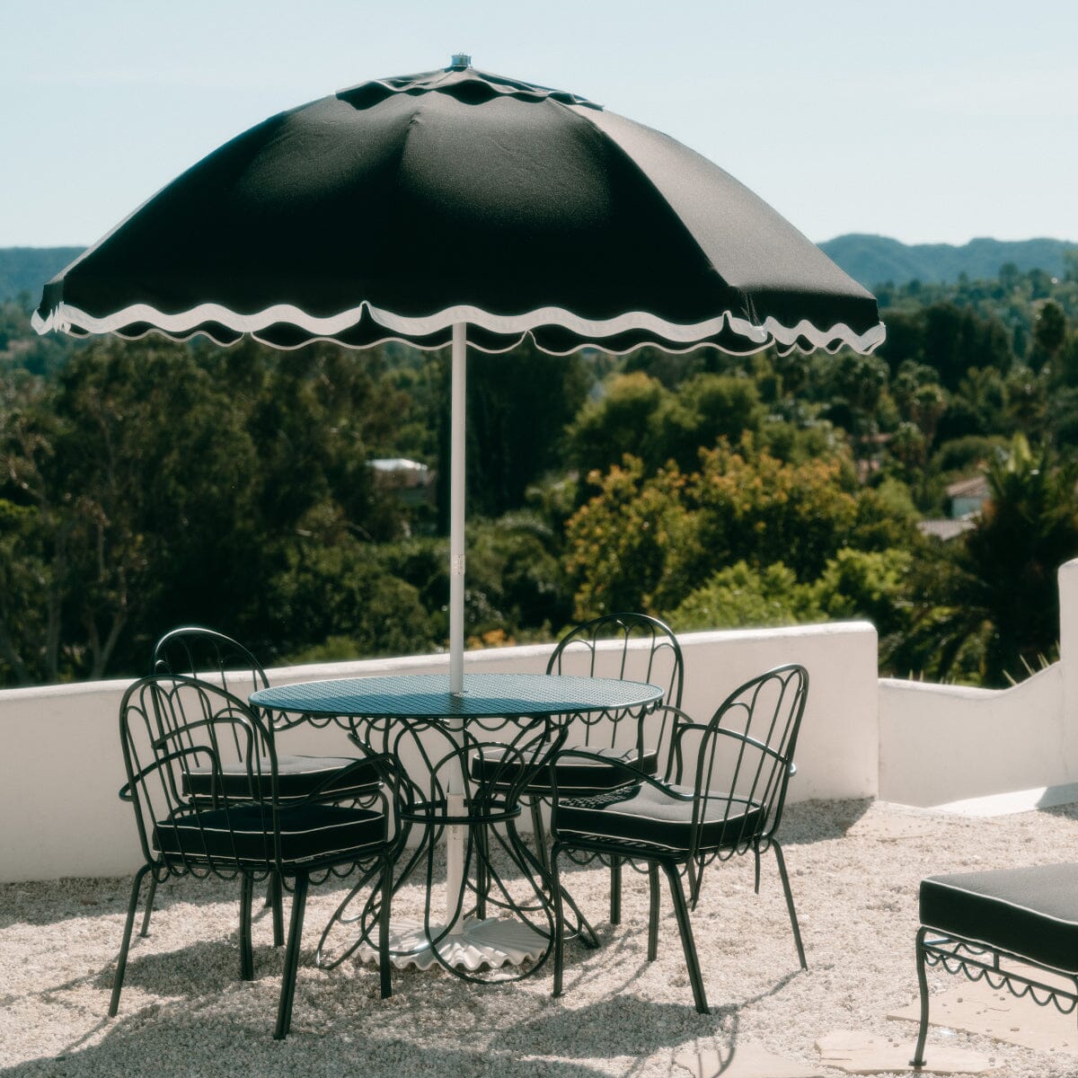 The Patio Umbrella - Rivie Black Patio Umbrella Business & Pleasure Co Aus