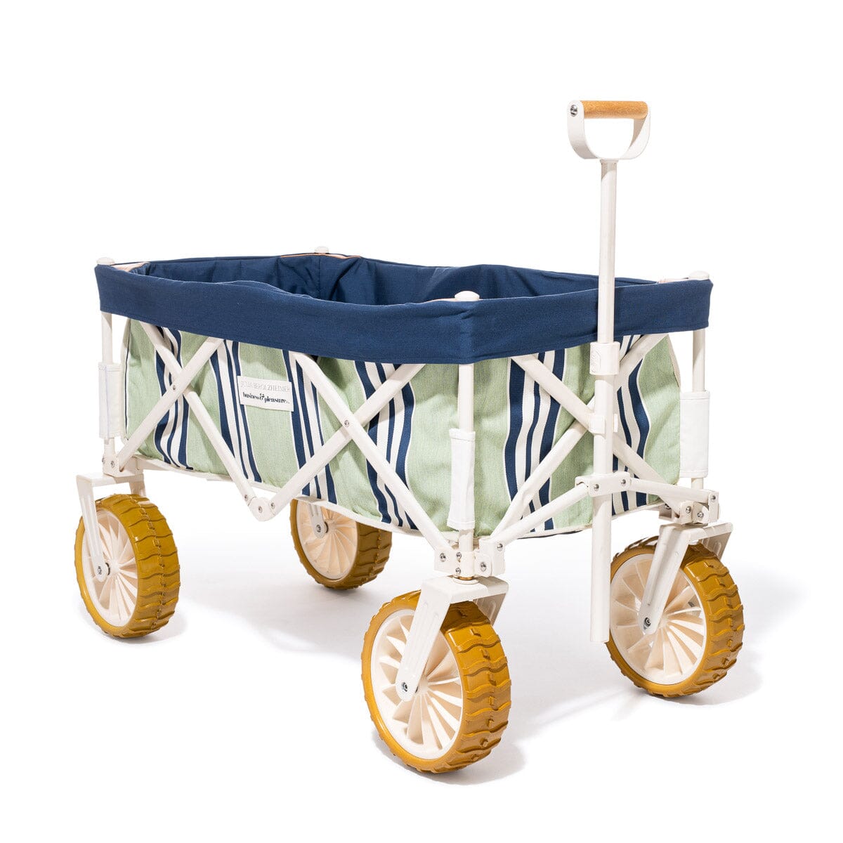 The Folding Beach Cart x Julia Berolzheimer in Green Navy Beach Cart B&P Co. x Julia Berolzheimer