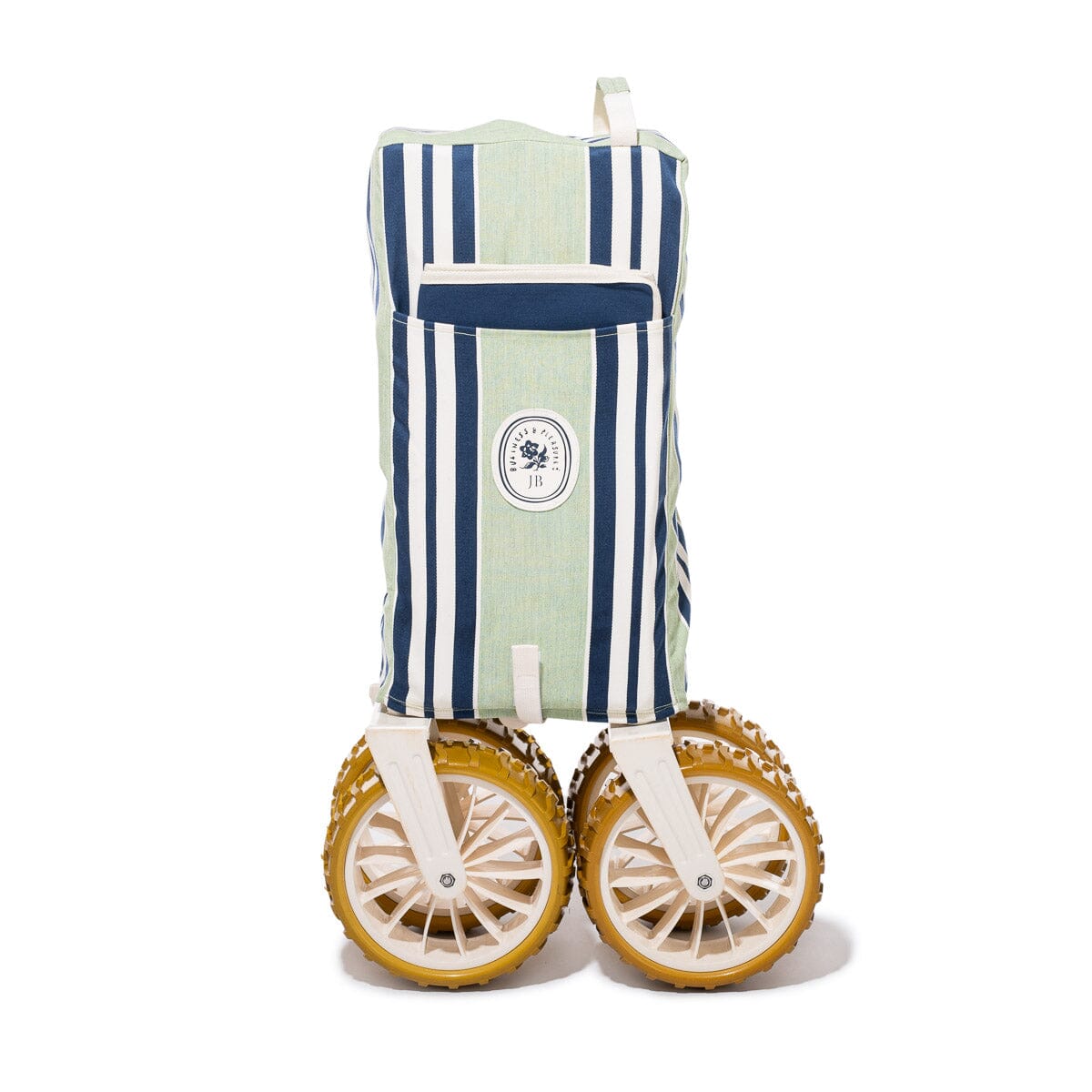The Folding Beach Cart x Julia Berolzheimer in Green Navy Beach Cart B&P Co. x Julia Berolzheimer