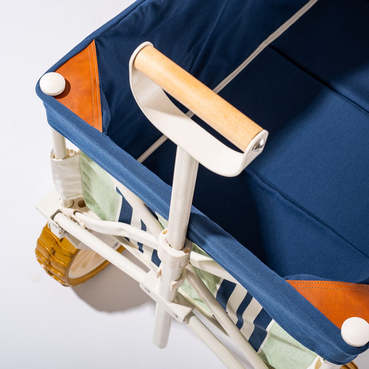 The Folding Beach Cart x Julia Berolzheimer in Green Navy Beach Cart B&P Co. x Julia Berolzheimer