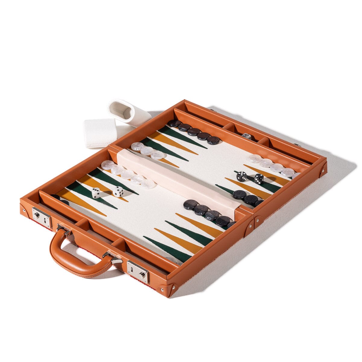 Product image of The Backgammon Set - Terry Terracotta Stripe Backgammon Set Business & Pleasure Co Aus
