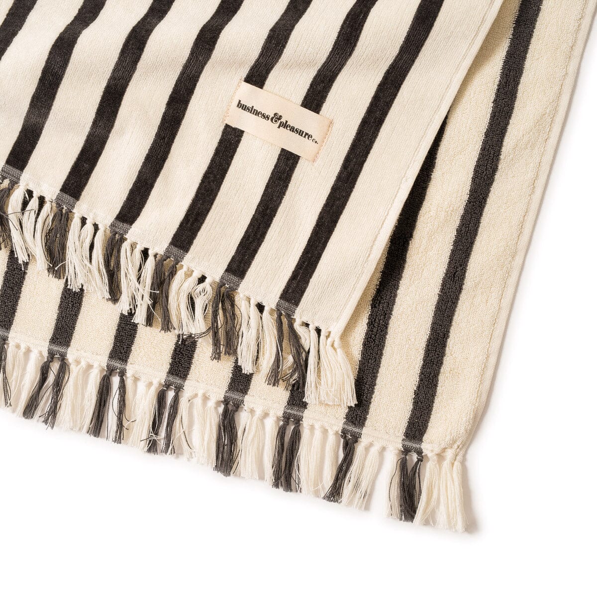 The Beach Blanket - Monaco Black Stripe Beach Blanket Business & Pleasure Co Aus