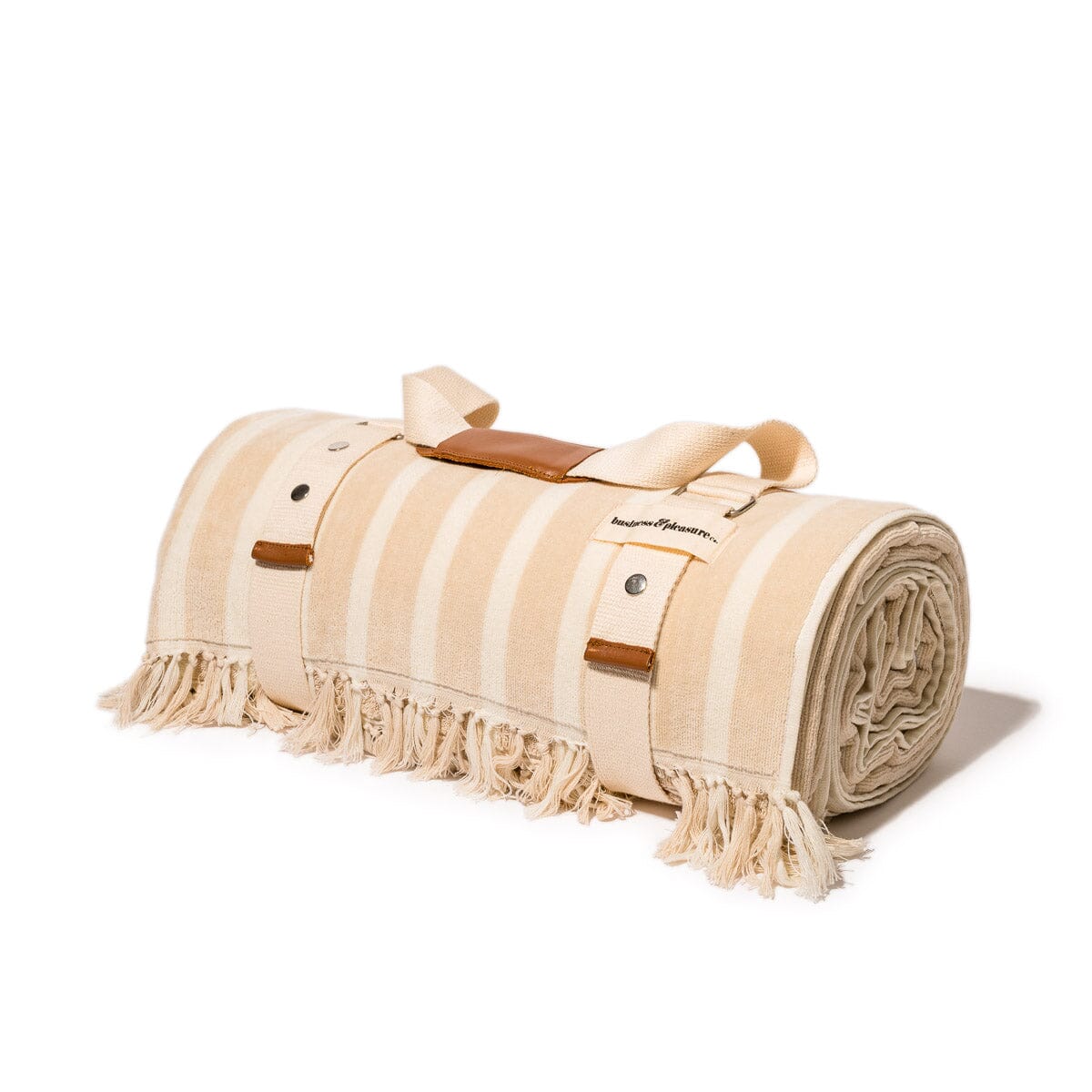 Product image of The Beach Blanket - Monaco Natural Stripe Beach Blanket Business & Pleasure Co Aus