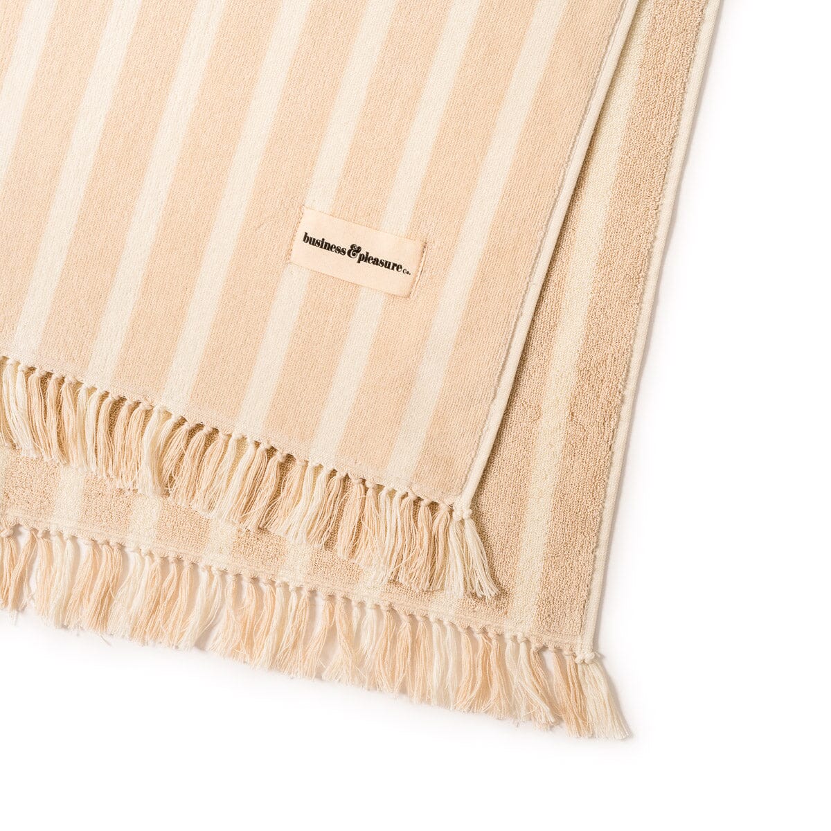The Beach Blanket - Monaco Natural Stripe Beach Blanket Business & Pleasure Co Aus