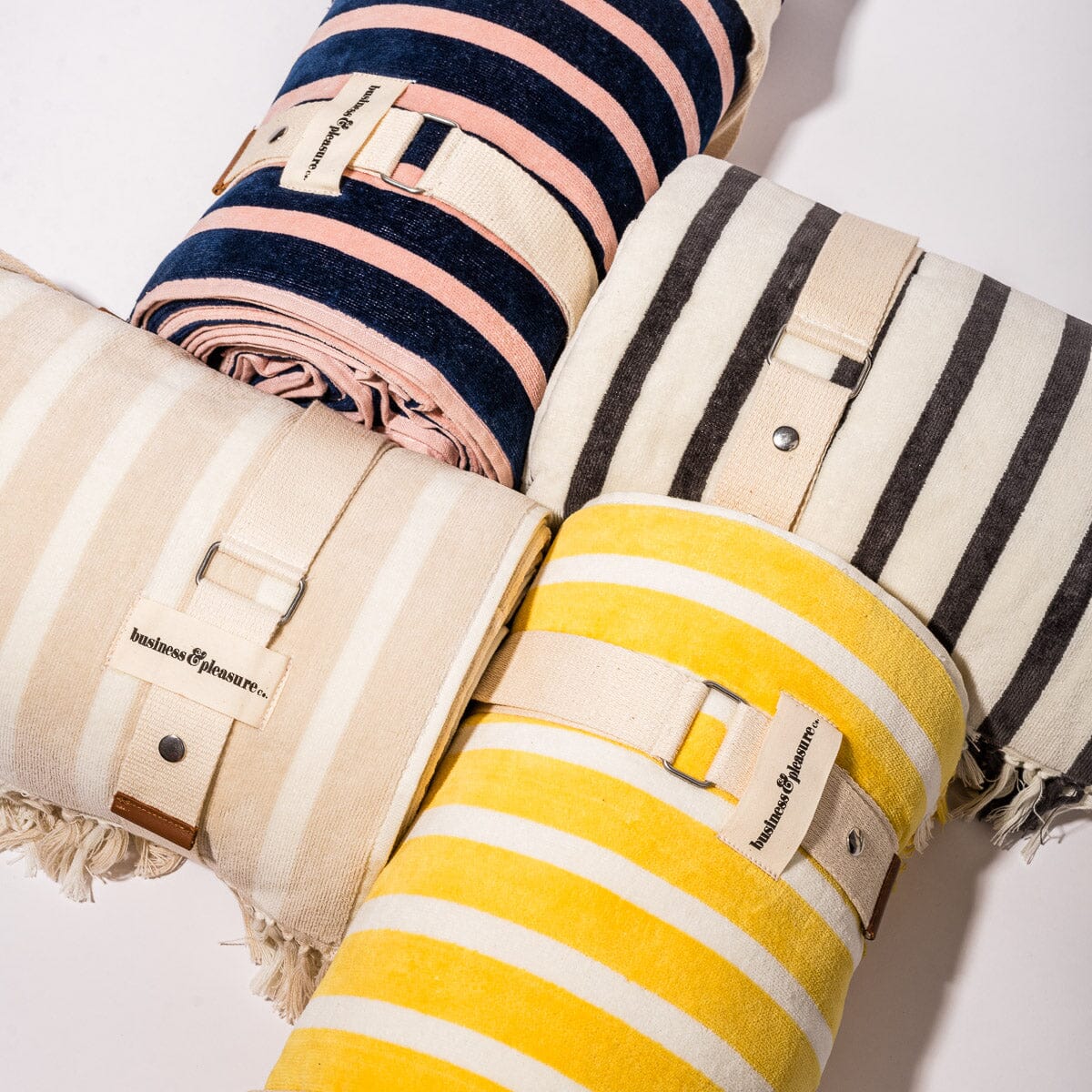 The Beach Blanket - Monaco Natural Stripe Beach Blanket Business & Pleasure Co Aus