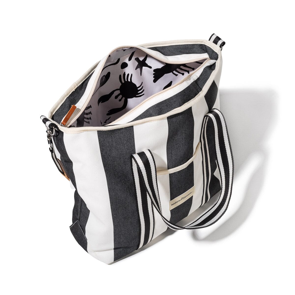 The Cooler Tote Bag - Crew Vintage Black Stripe Cooler Tote Business & Pleasure Co Aus