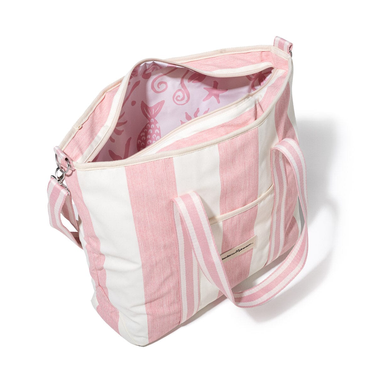 The Cooler Tote Bag - Crew Pink Stripe Cooler Tote Business & Pleasure Co Aus