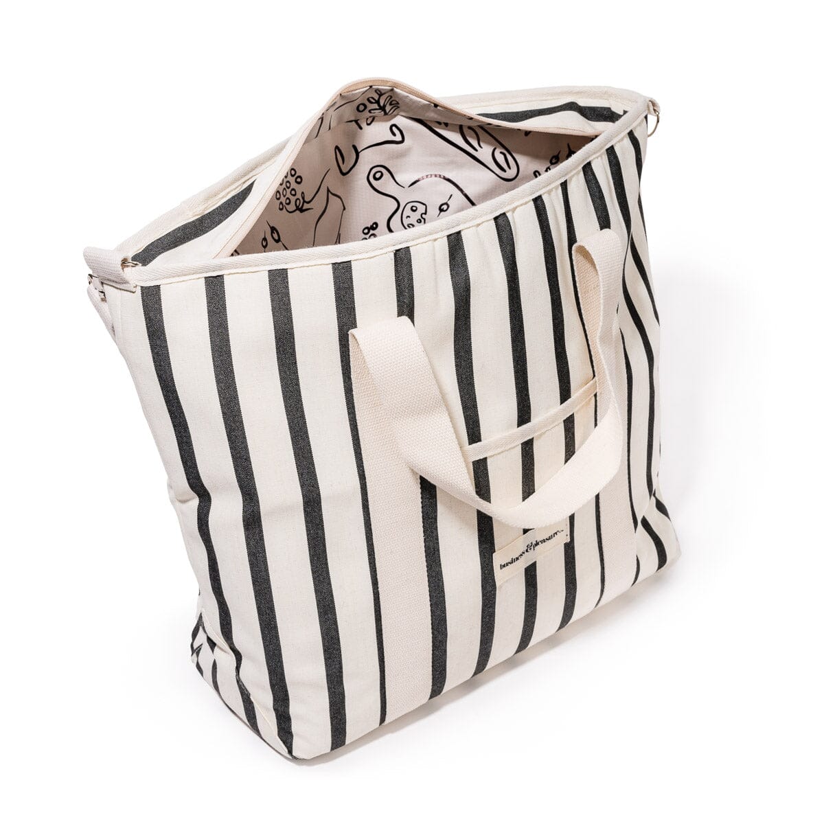 The Cooler Tote Bag - Monaco Black Stripe Cooler Tote Business & Pleasure Co Aus