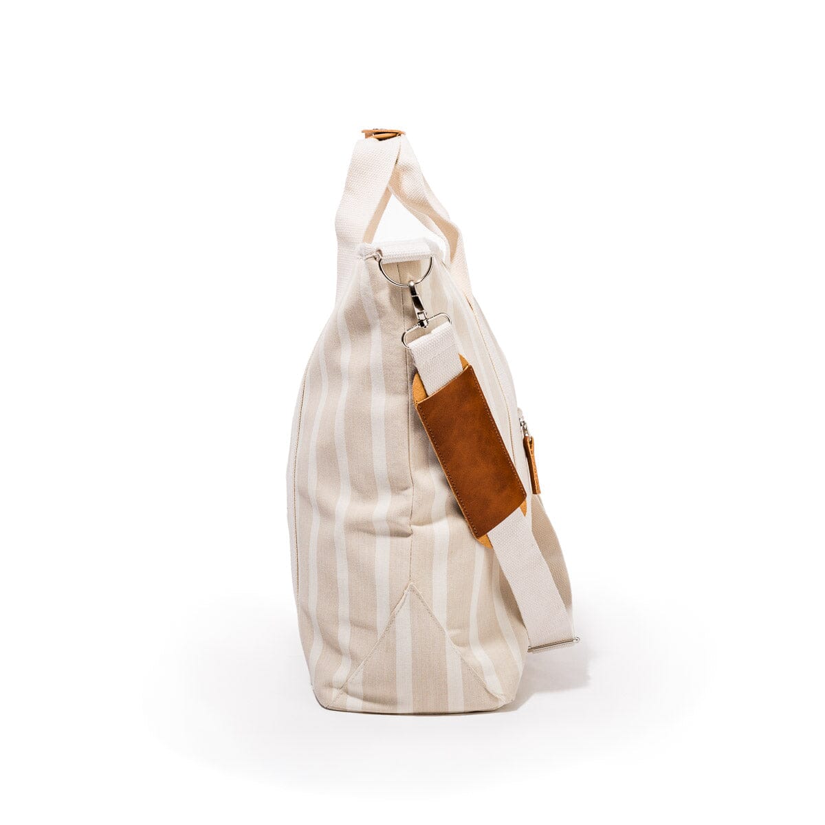 The Cooler Tote Bag - Monaco Natural Stripe Cooler Tote Business & Pleasure Co Aus
