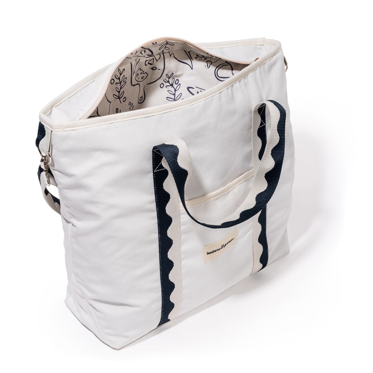The Cooler Tote Bag - Rivie White Cooler Tote Business & Pleasure Co Aus