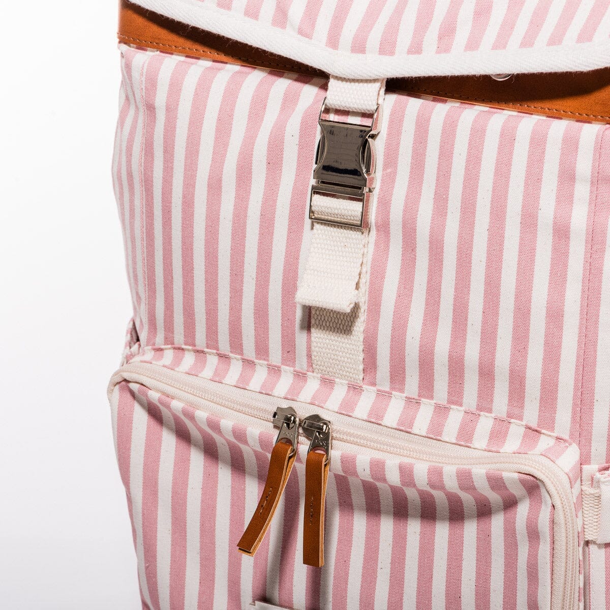 The Backpack Cooler - Lauren's Pink Stripe Backpack Cooler Business & Pleasure Co.