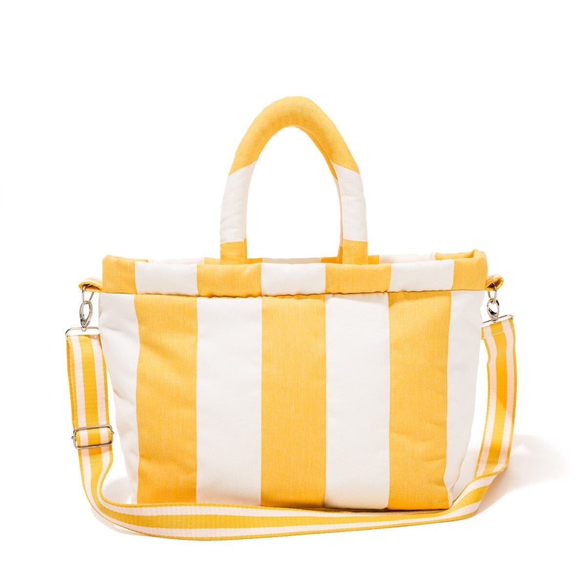The Cloud Cooler Tote Bag - Crew Mimosa Yellow Stripe Cloud Cooler Tote Bag Business & Pleasure Co.