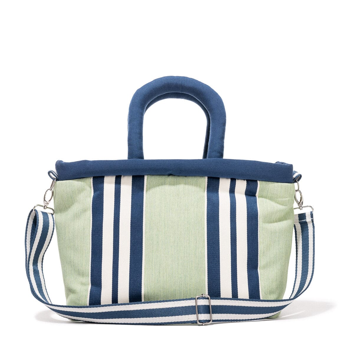 The Cloud Cooler Tote Bag x Julia Berolzheimer in Green Stripes Cloud Cooler Tote Bag B&P Co. x Julia Berolzheimer