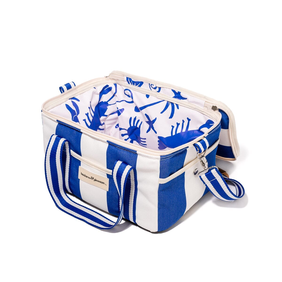 The Premium Cooler Bag - Crew Mediterranean Blue Stripe Premium Cooler Business & Pleasure Co.