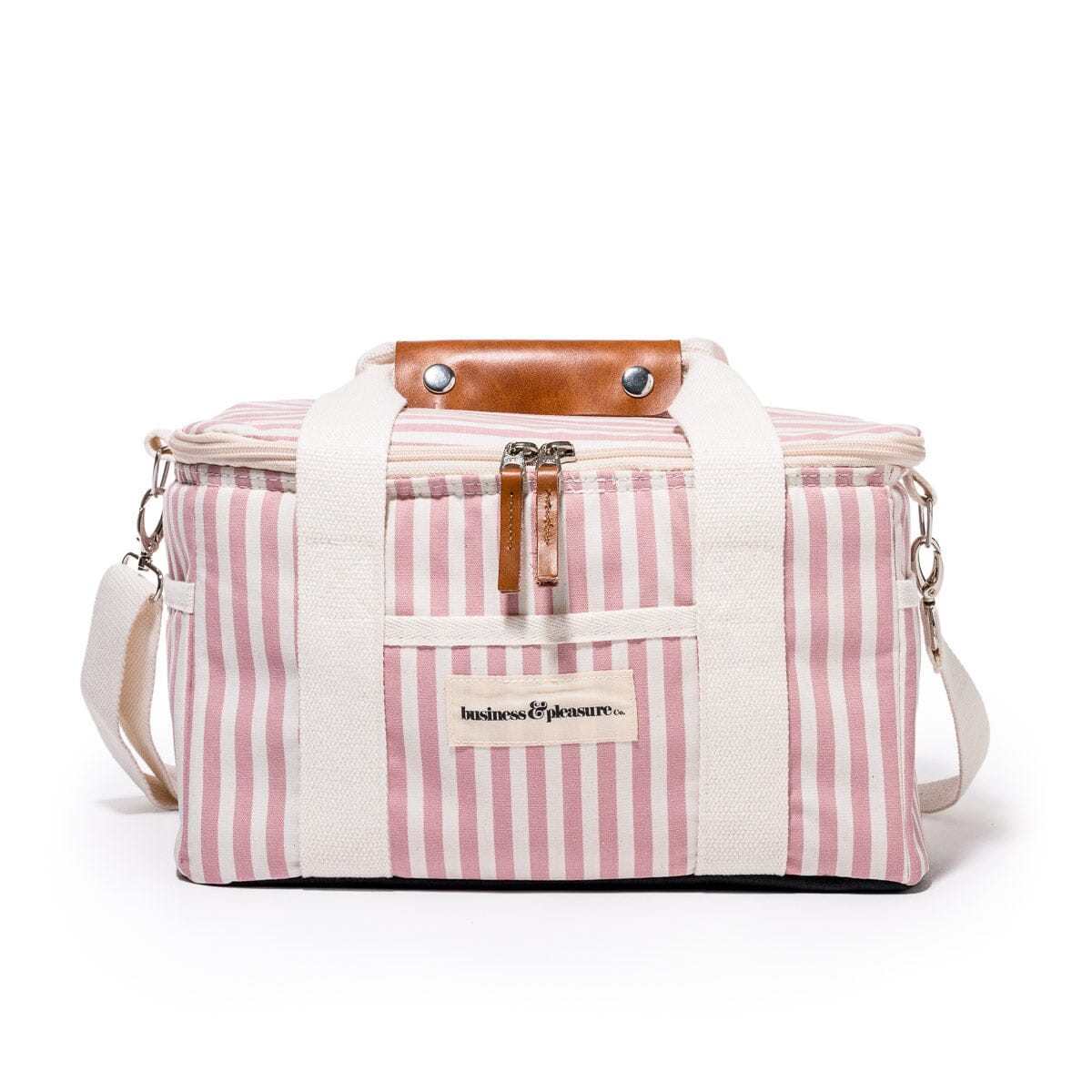 The Premium Cooler Bag - Lauren's Pink Stripe Premium Cooler Bag Business & Pleasure Co 