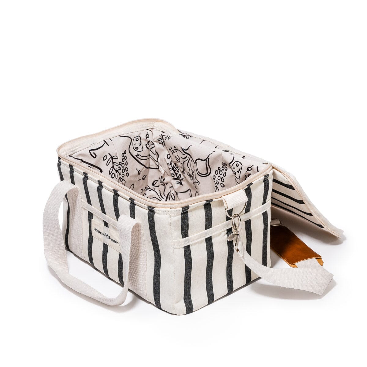 The Premium Cooler Bag - Monaco Black Stripe Premium Cooler Business & Pleasure Co Aus