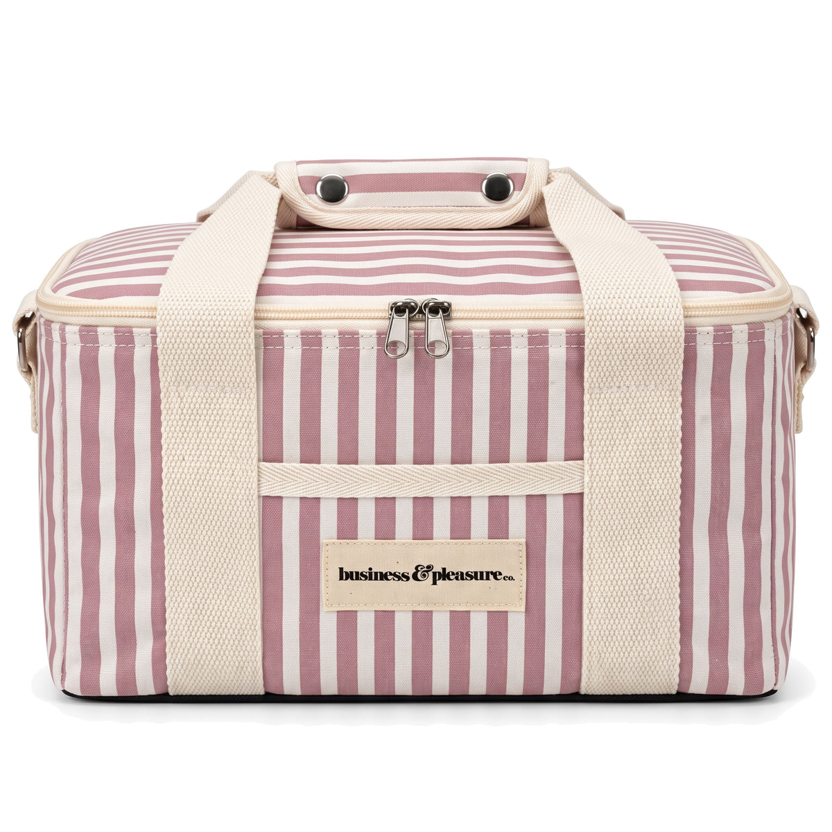 The Holiday Cooler Bag in Lauren's Pink Stripe Holiday Cooler Business & Pleasure Co.