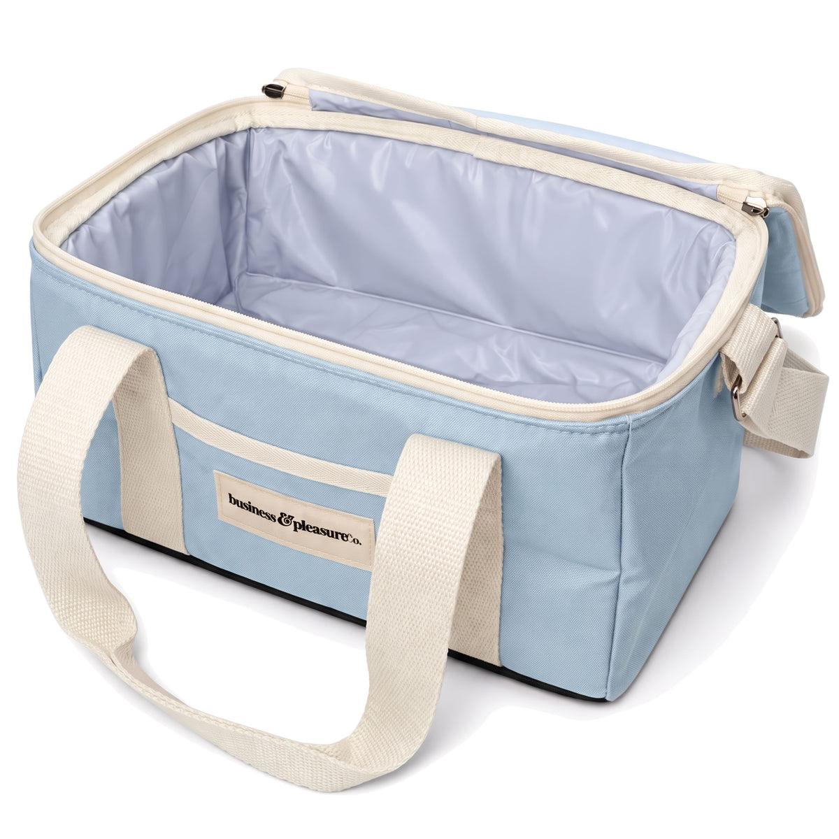 The Holiday Cooler Bag in Santorini Blue Holiday Cooler Business & Pleasure Co.