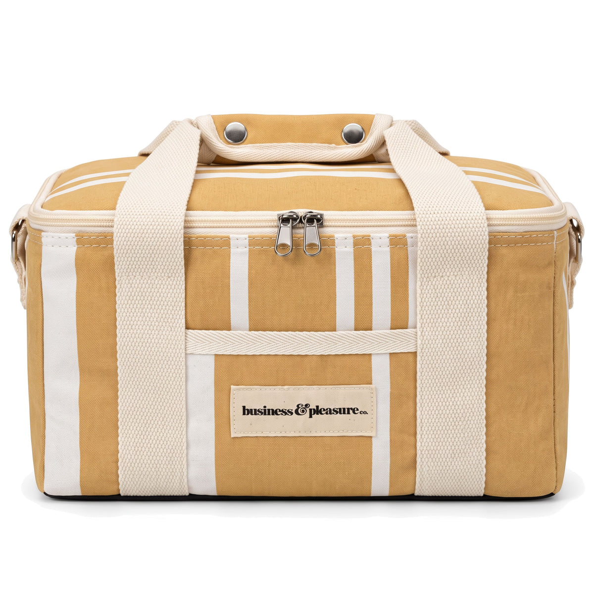 The Holiday Cooler Bag in Vintage Yellow Stripe Holiday Cooler Business & Pleasure Co.