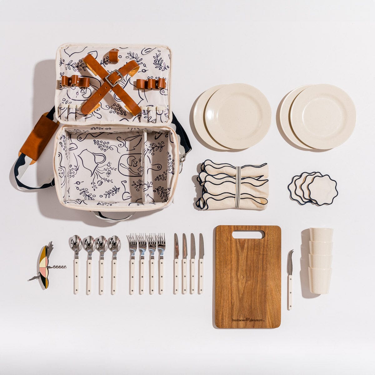 The Picnic Set - Rivie White Picnic Set Business & Pleasure Co Aus