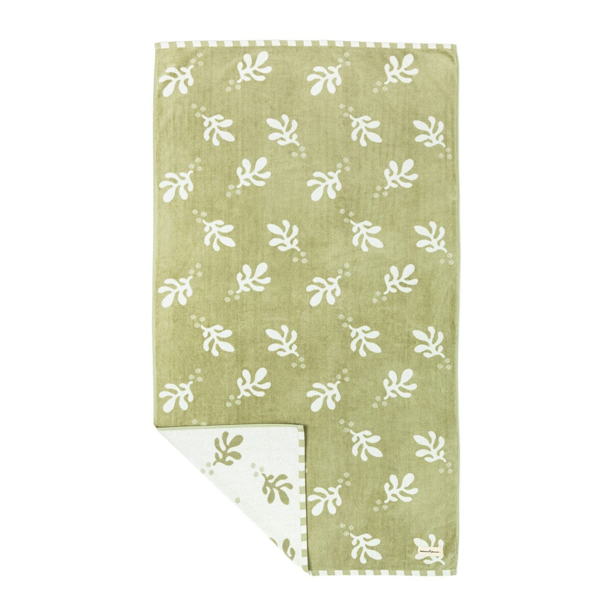 The Beach Towel - Benoît Jade Green Jacquard Beach Towel Business & Pleasure Co Aus