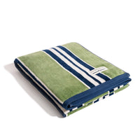 The Beach Towel x Julia Berolzheimer in Green Stripes