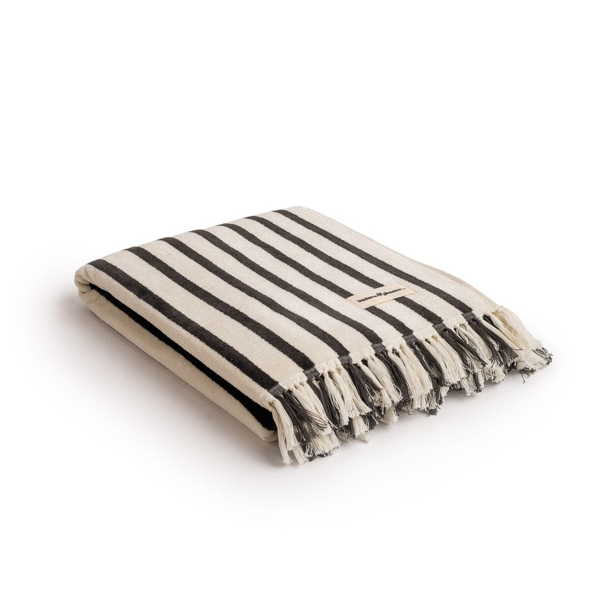 The Beach Towel - Monaco Black Stripe Beach Towel Business & Pleasure Co Aus 