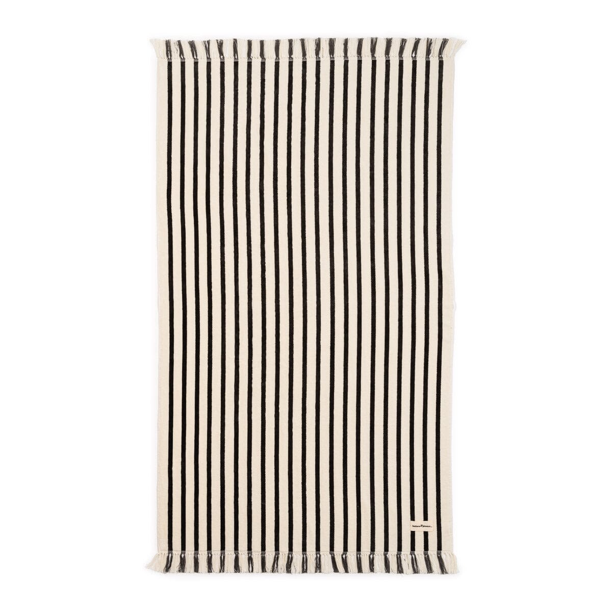 The Beach Towel - Monaco Black Stripe Beach Towel Business & Pleasure Co Aus