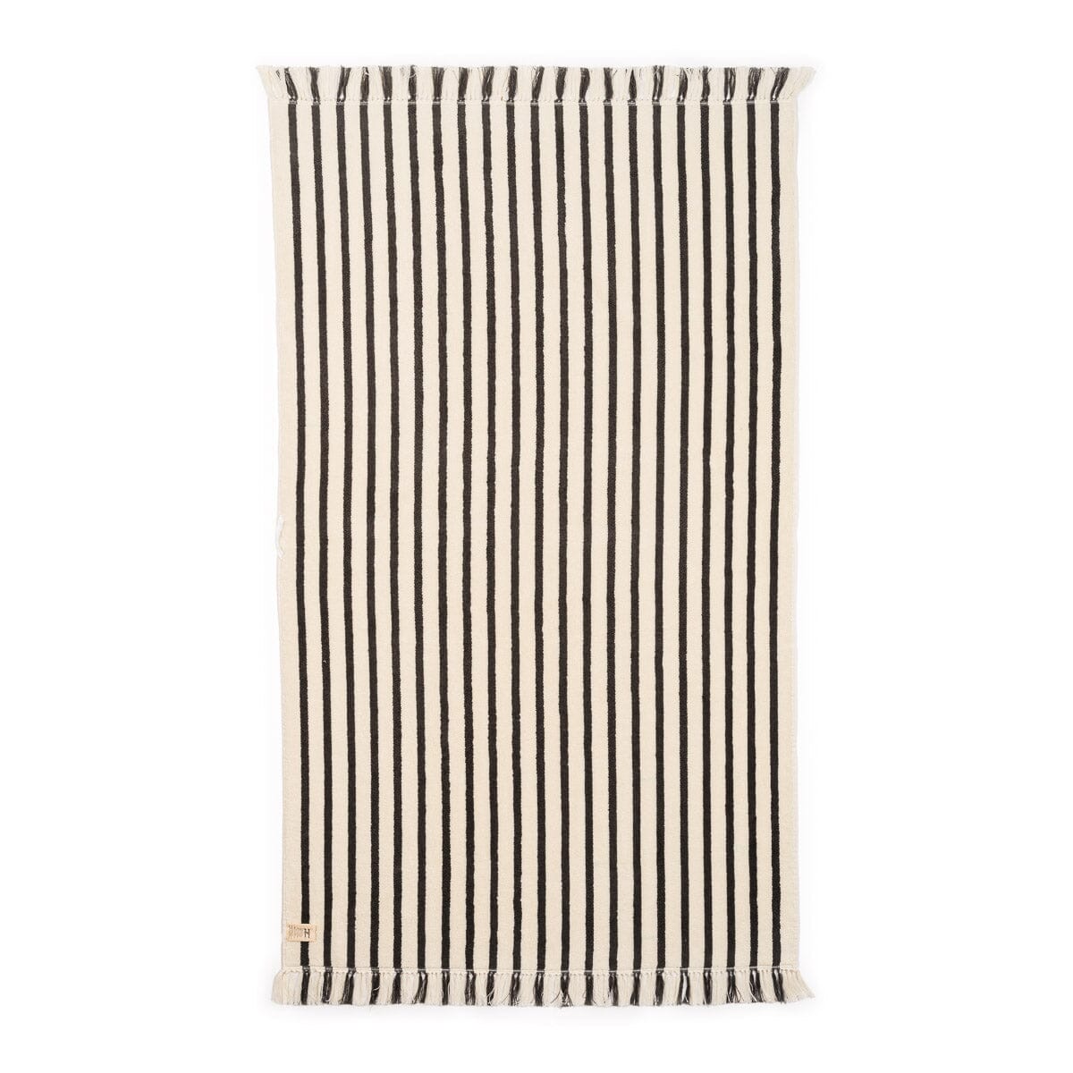 The Beach Towel - Monaco Black Stripe Beach Towel Business & Pleasure Co Aus