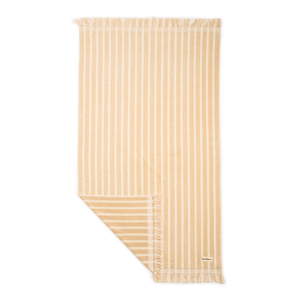 The Beach Towel - Monaco Natural Stripe Beach Towel Business & Pleasure Co Aus