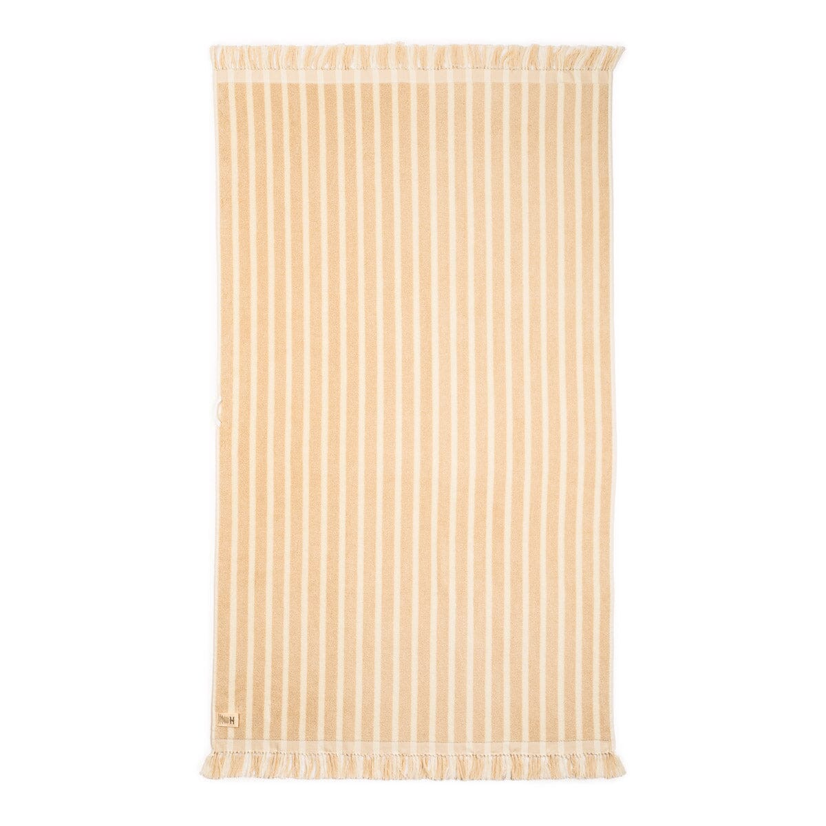 The Beach Towel - Monaco Natural Stripe Beach Towel Business & Pleasure Co Aus