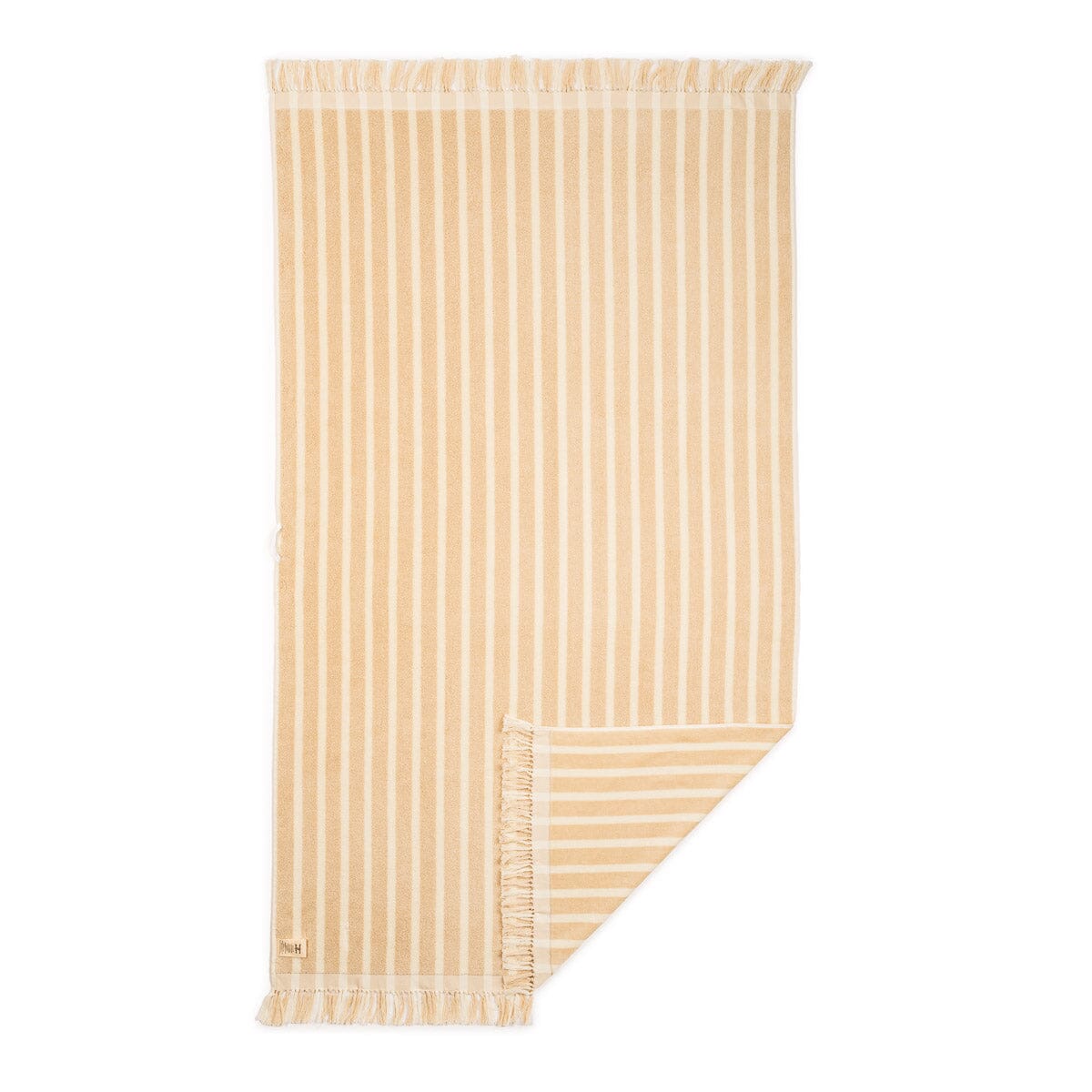 The Beach Towel - Monaco Natural Stripe Beach Towel Business & Pleasure Co Aus