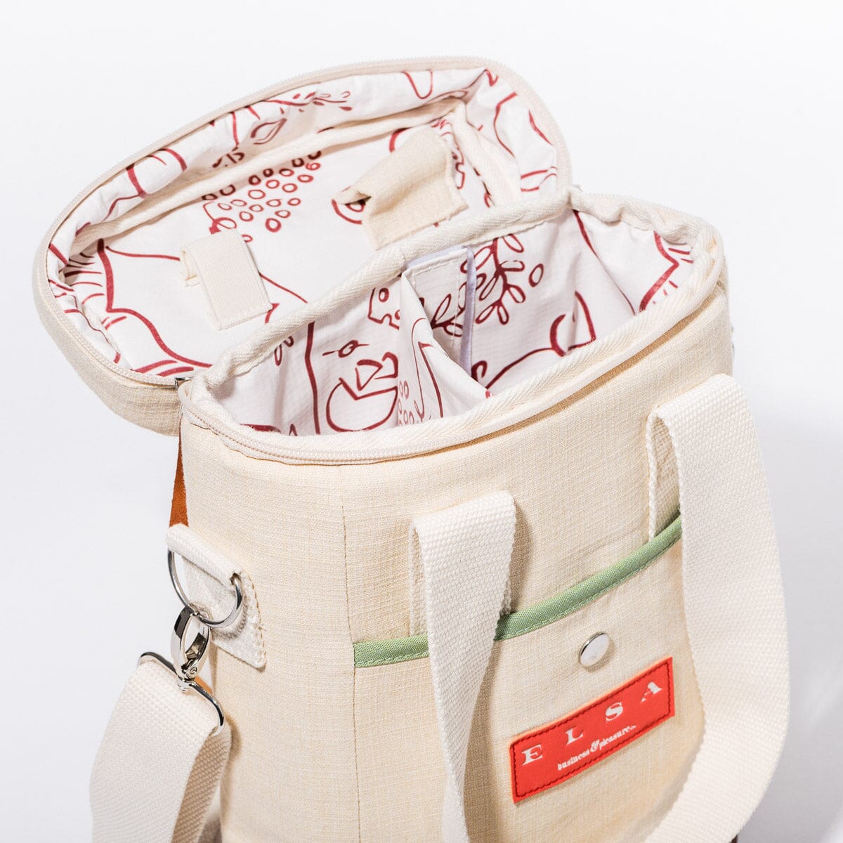 The Wine Cooler Tote Bag - Elsa Cream Wine Cooler Tote Bag Business & Pleasure Co Aus