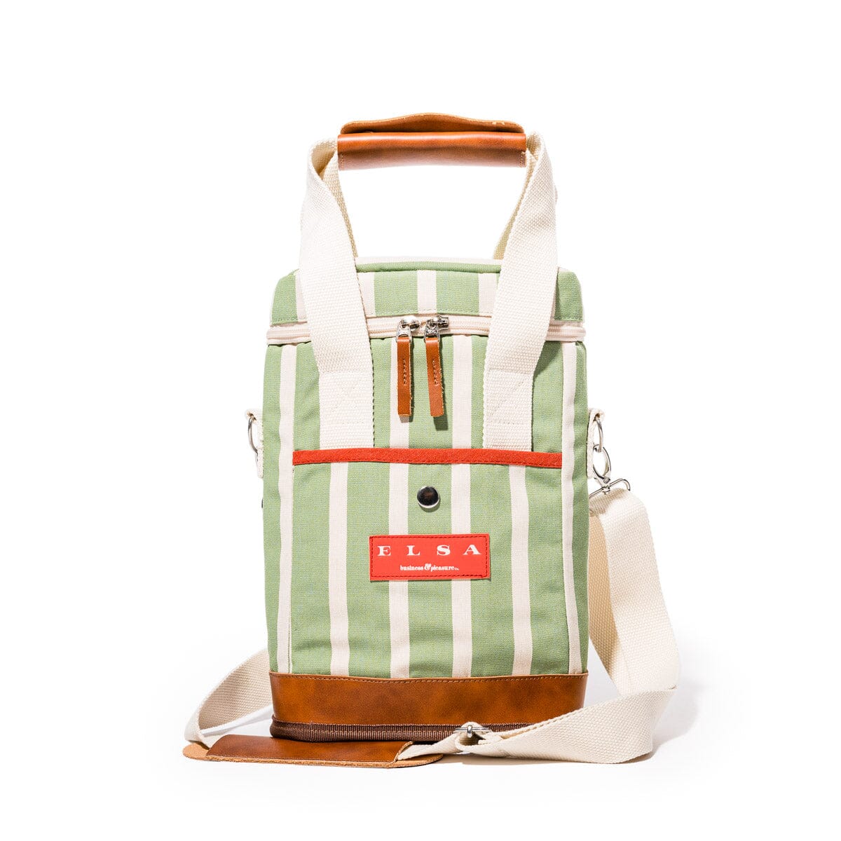 The Wine Cooler Tote Bag - Elsa Stripe Wine Cooler Tote Bag Business & Pleasure Co Aus