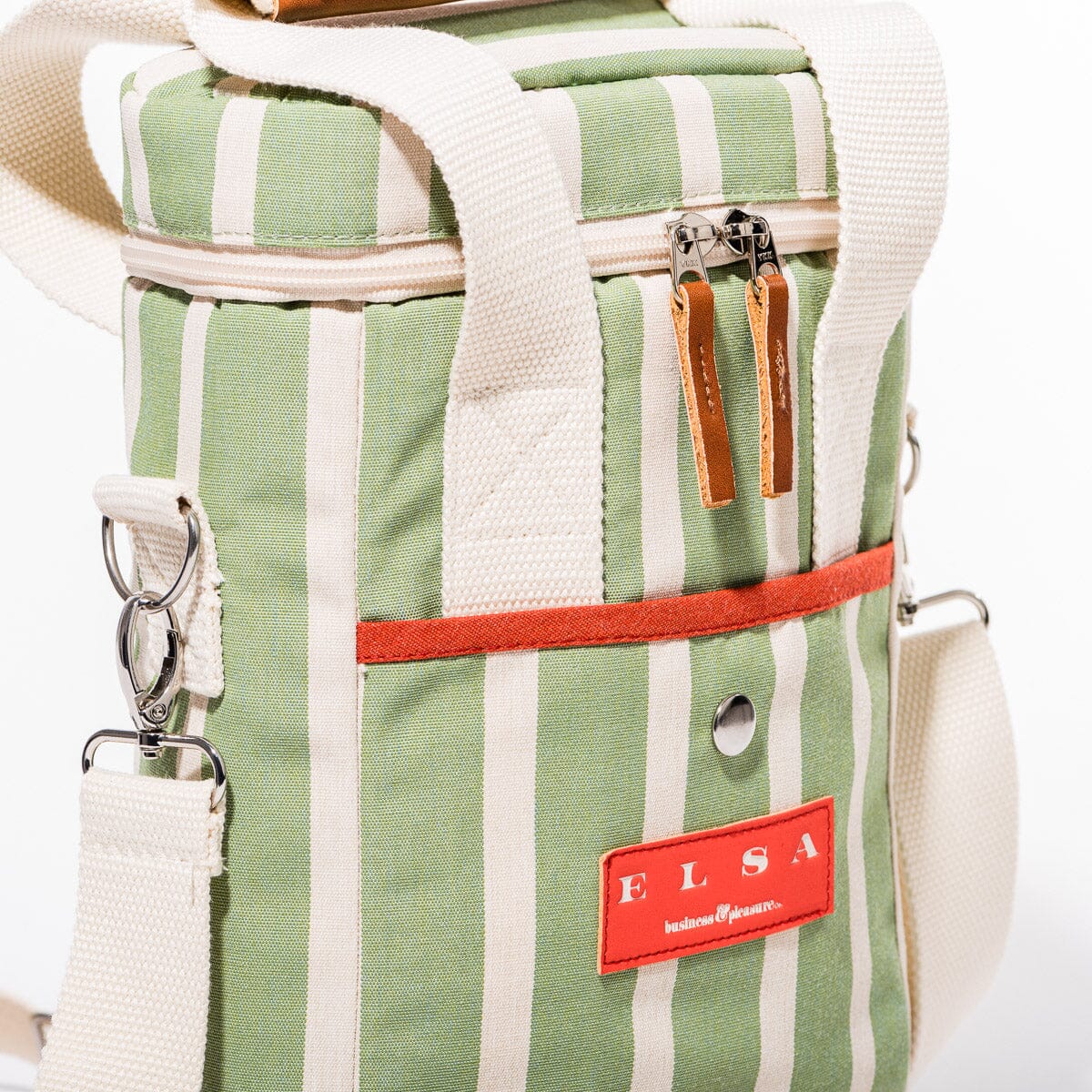 The Wine Cooler Tote Bag - Elsa Stripe Wine Cooler Tote Bag Business & Pleasure Co Aus