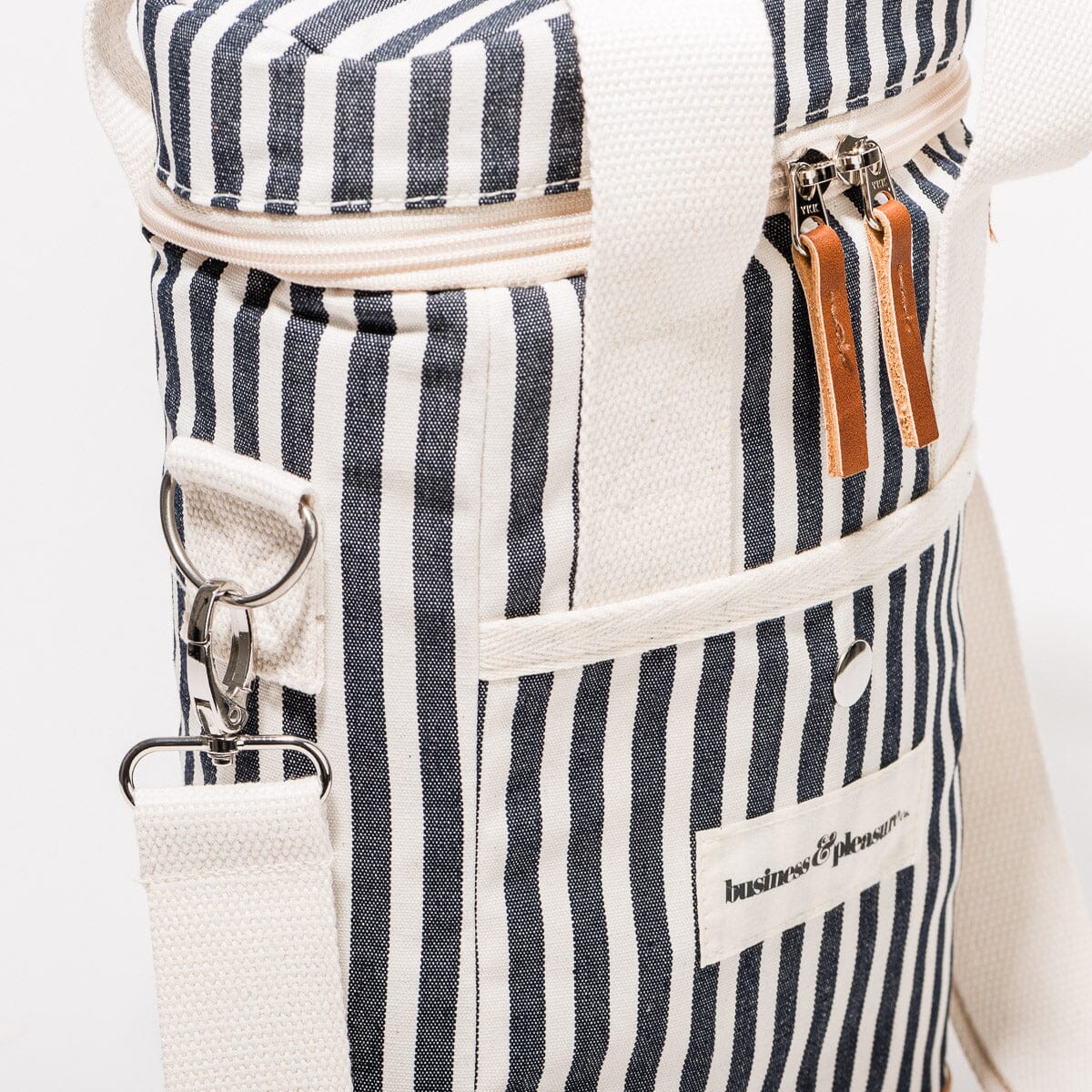 The Wine Cooler Tote Bag - Laurens Navy Stripe Wine Cooler Tote Bag Business & Pleasure Co Aus