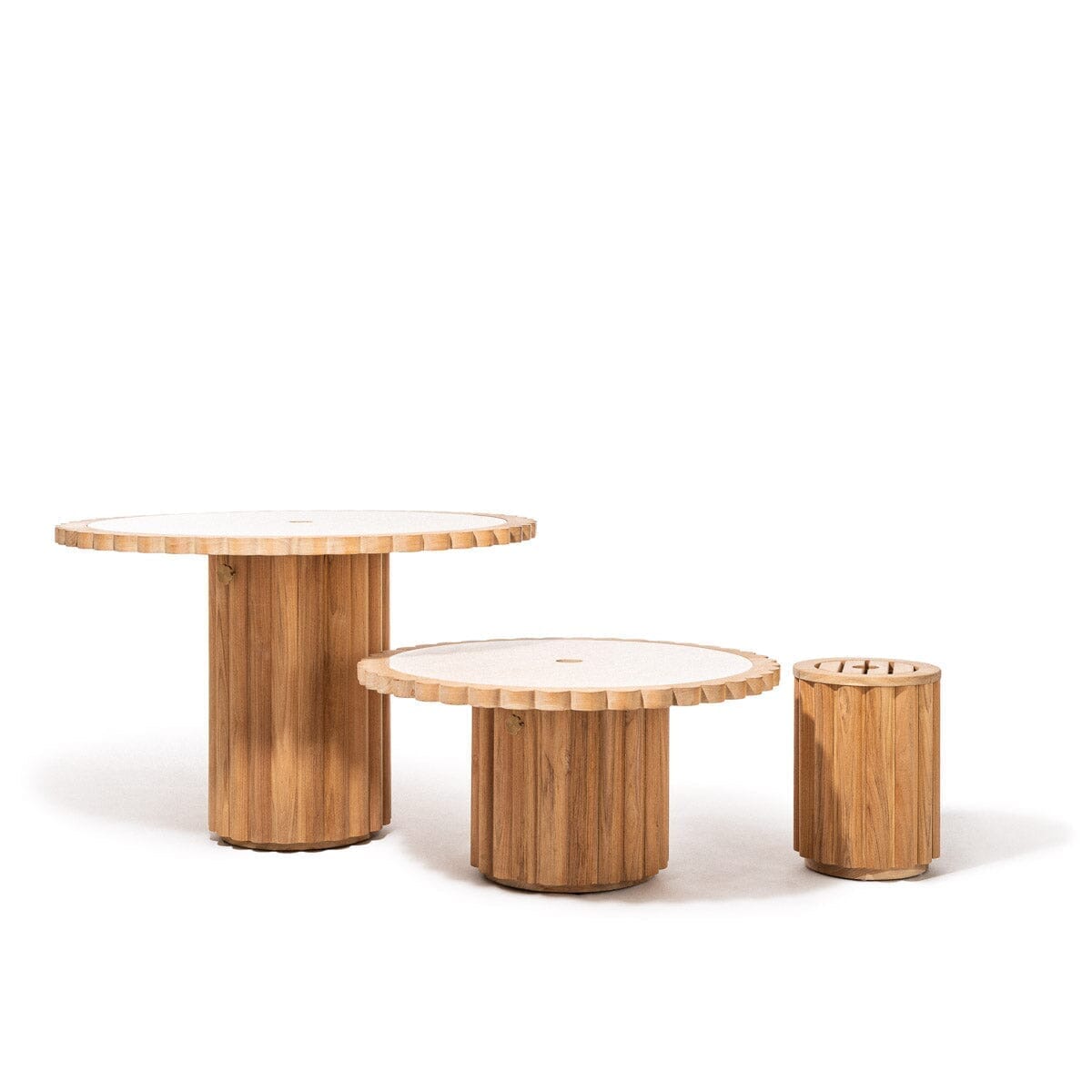 The Daisy Stool - Teakwood Daisy Stool Cushion Business & Pleasure Co Aus