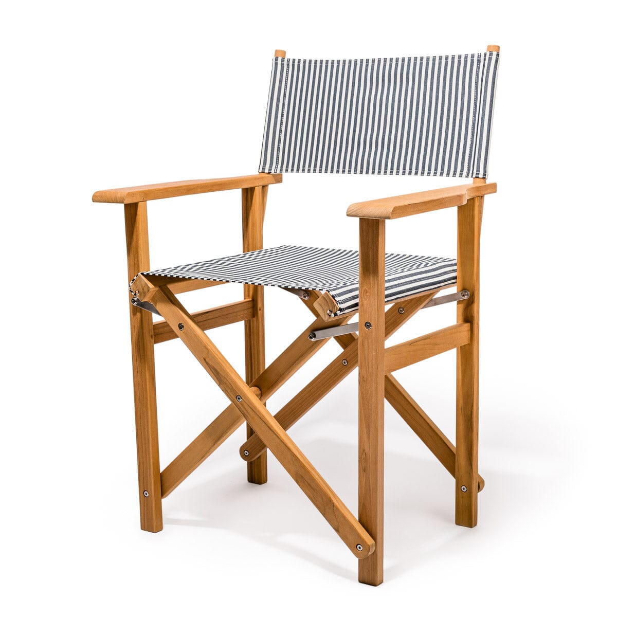 The Directors Chair - Table Height - Lauren's Navy Stripe Directors Chair Businessandpleasureco.com.au