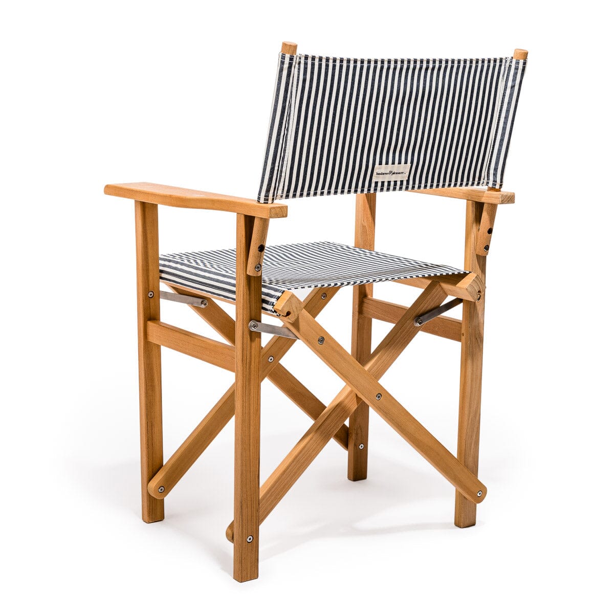 The Directors Chair - Table Height - Lauren's Navy Stripe Directors Chair Businessandpleasureco.com.au