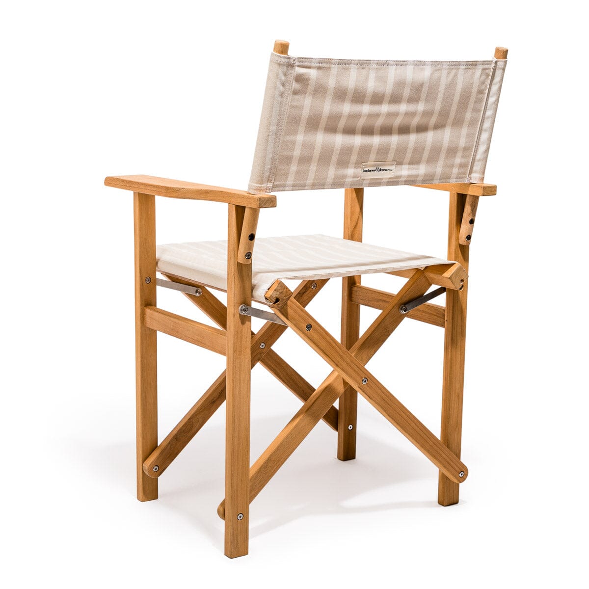 The Directors Chair - Table Height - Monaco Natural Stripe Directors Chair Business & Pleasure Co Aus 