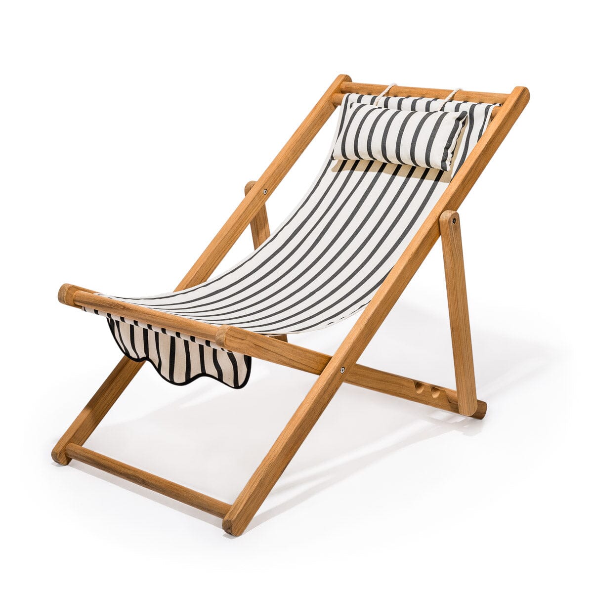 The Sling Chair - Monaco Black Stripe Sling Chair Business & Pleasure Co Aus