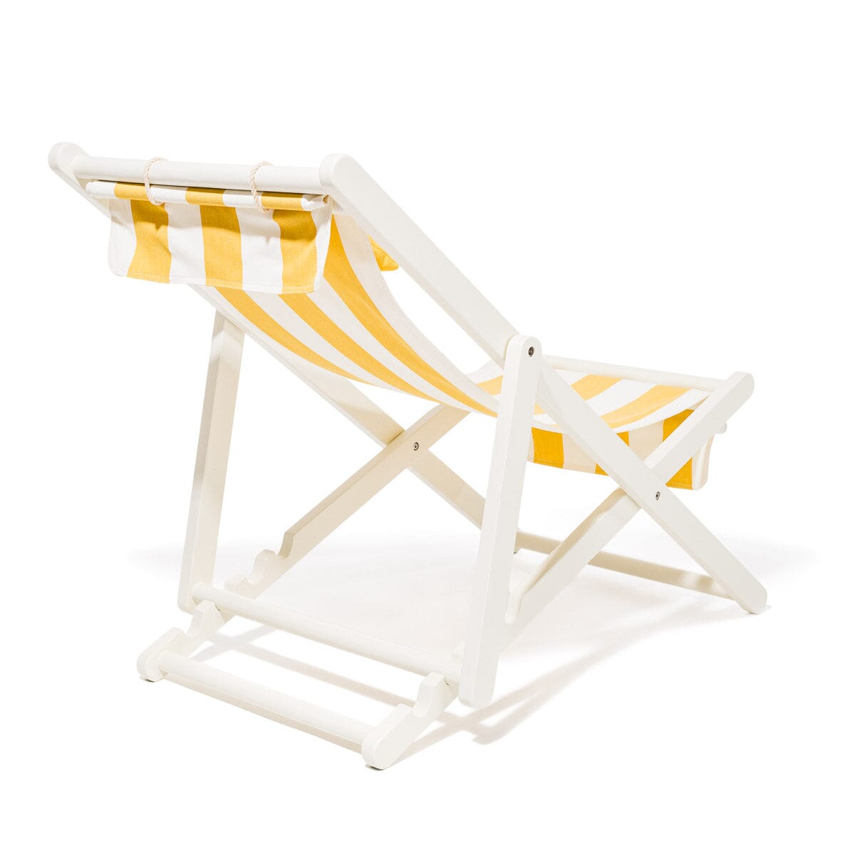 The Sling Chair - Acacia White - Crew Mimosa Yellow Stripe Sling Chair Business & Pleasure Co.
